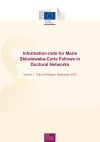 Information note for Marie Skłodowska-Curie fellows...