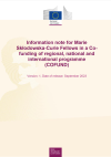 Information note for Marie Skłodowska-Curie fellows...